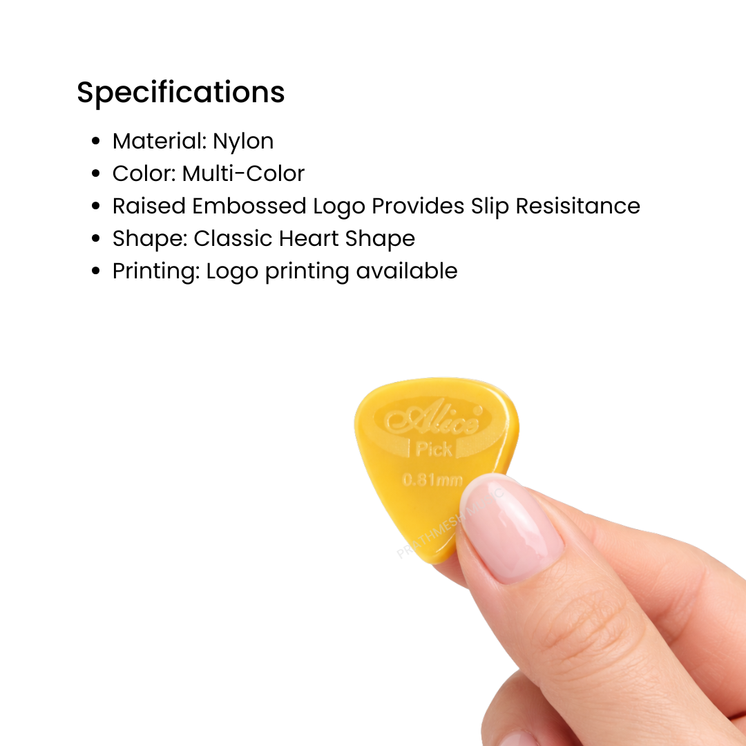 Alice AP-12G Nylon Guitar Picks – 0.81 mm (12 pcs)