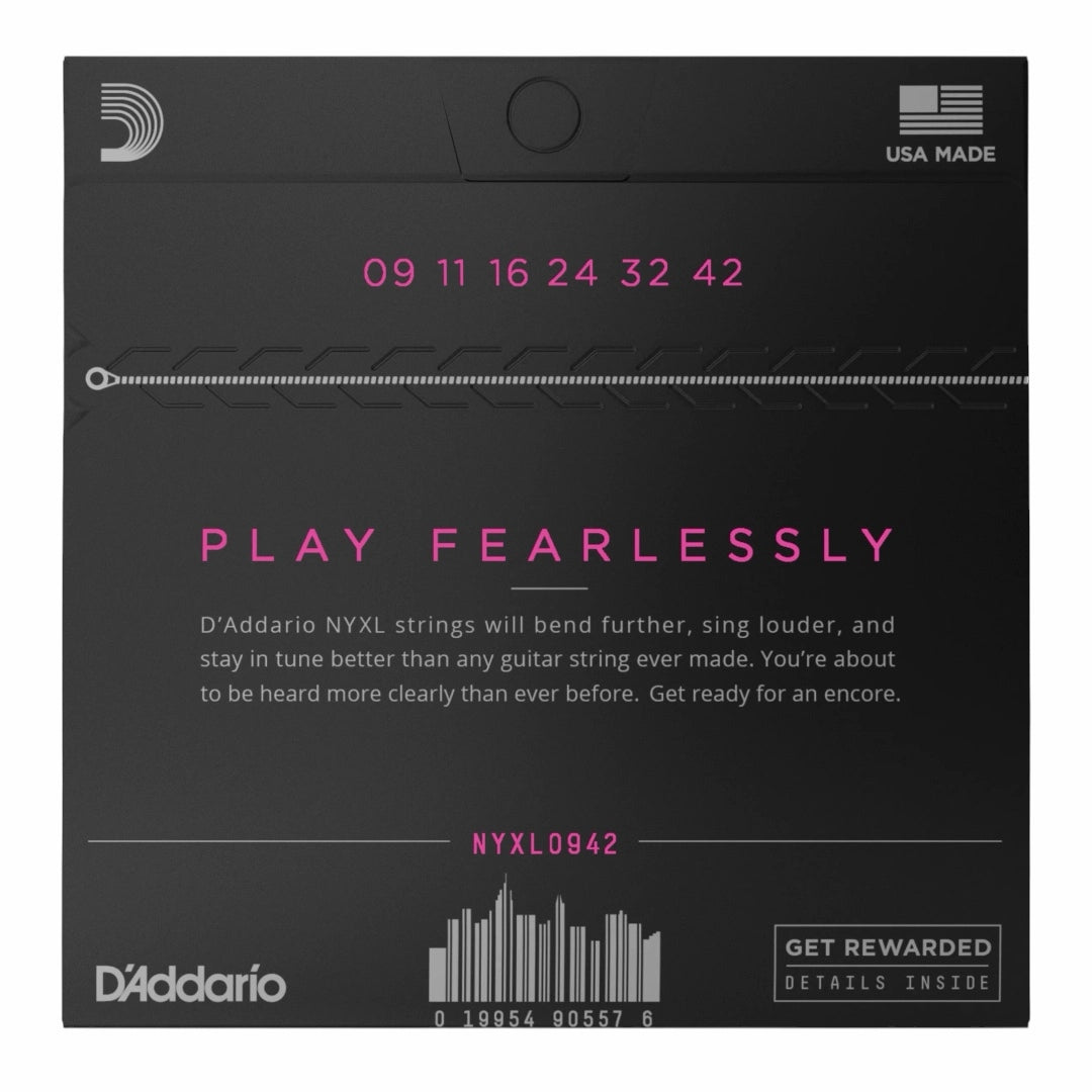 D’Addario NYXL0942 Nickel Wound Electric Guitar Strings - 09-42