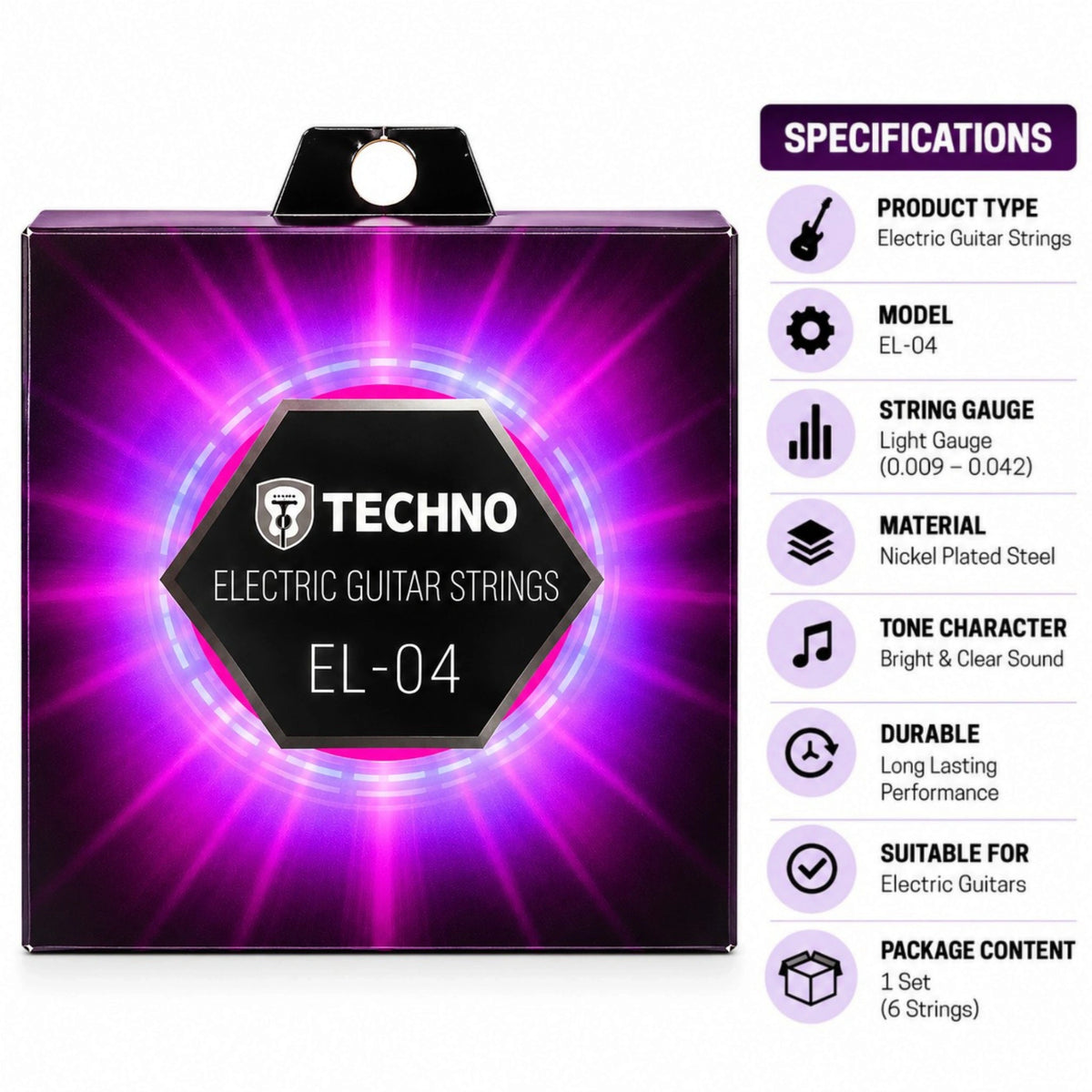 Techno EL-04 Electric Guitar Strings