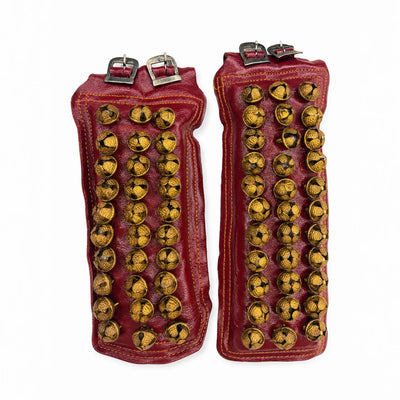 RG Leather 3-Line Ghungroo - Maroon
