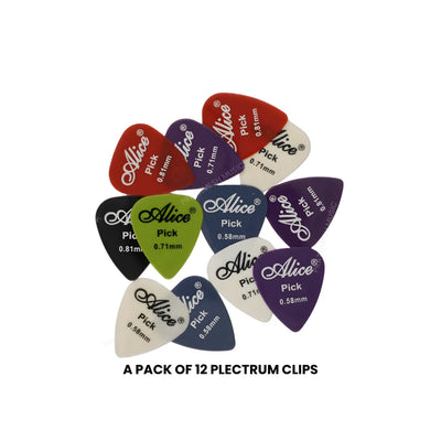 Alice AP-E-12 Nylon Guitar Picks - 0.46 / 0.71 / 0.81 mm (12 pcs)