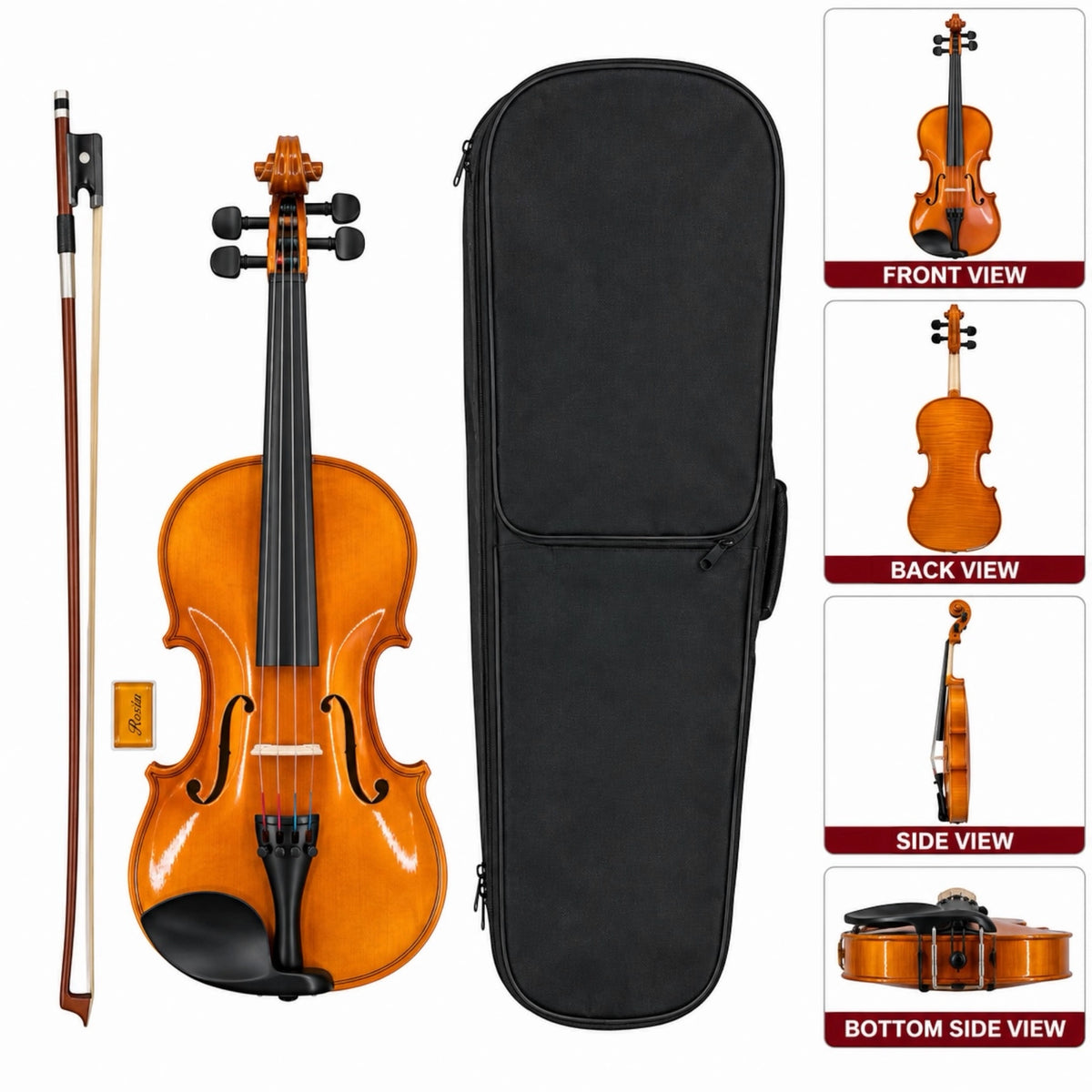 Granada Adagio Gloss Finish Violin Outfit - 4/4 Size
