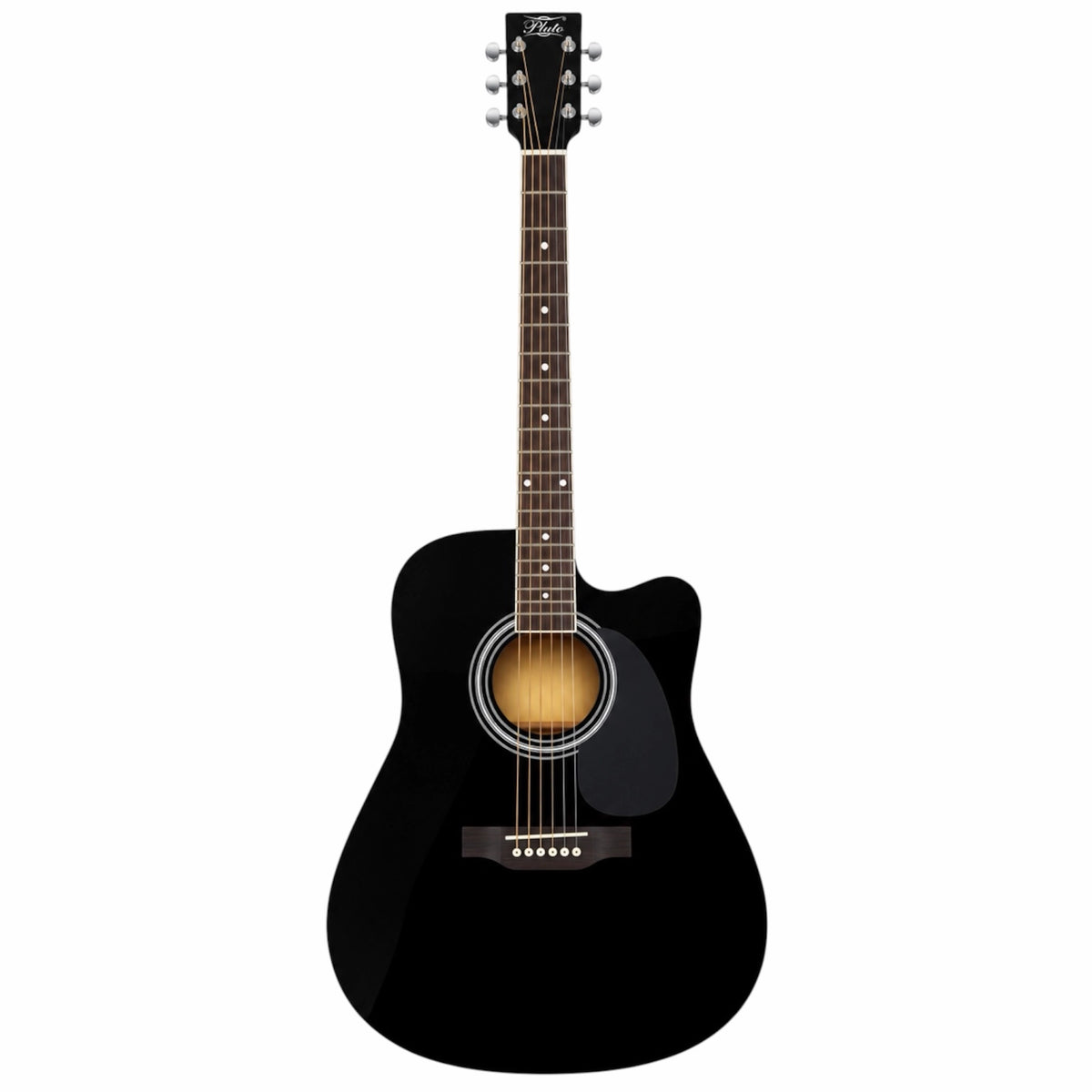 Pluto HW41CL-201-BK Cutaway Acoustic Guitar - Black