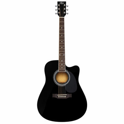 Pluto HW41CL-201-BK Cutaway Acoustic Guitar - Black