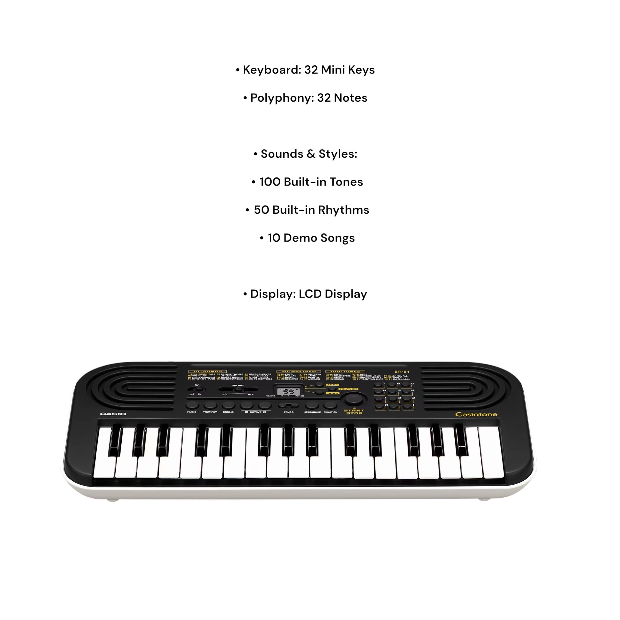 Casio SA51 32-Key Mini Portable Keyboard
