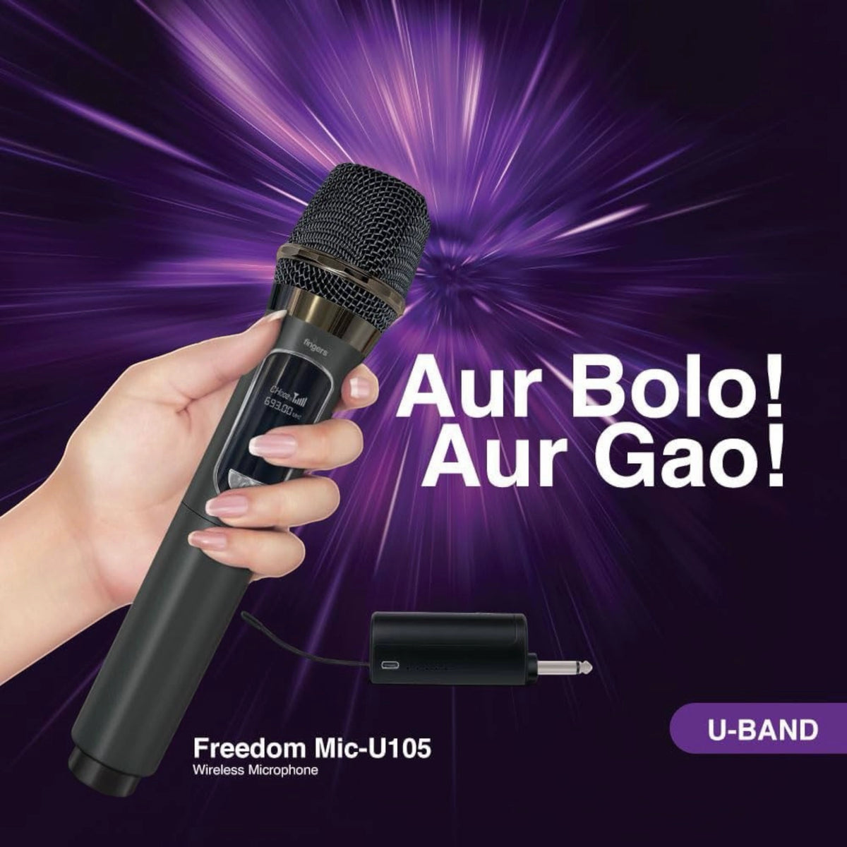 Fingers Freedom Mic-U105 Wireless Microphone