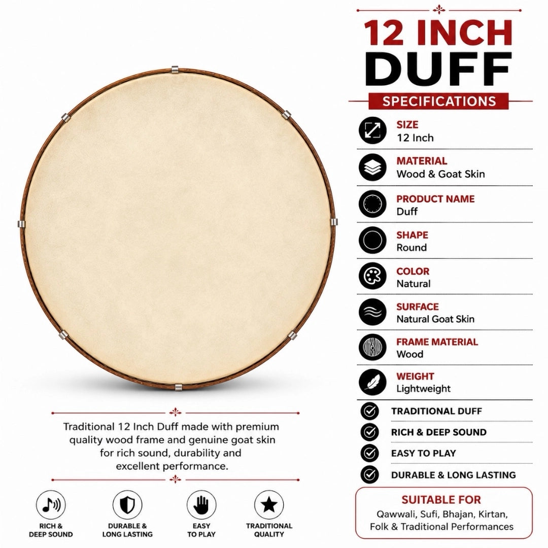 YS Wooden Duff Drum - 12 Inch