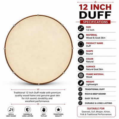 YS Wooden Duff Drum - 12 Inch
