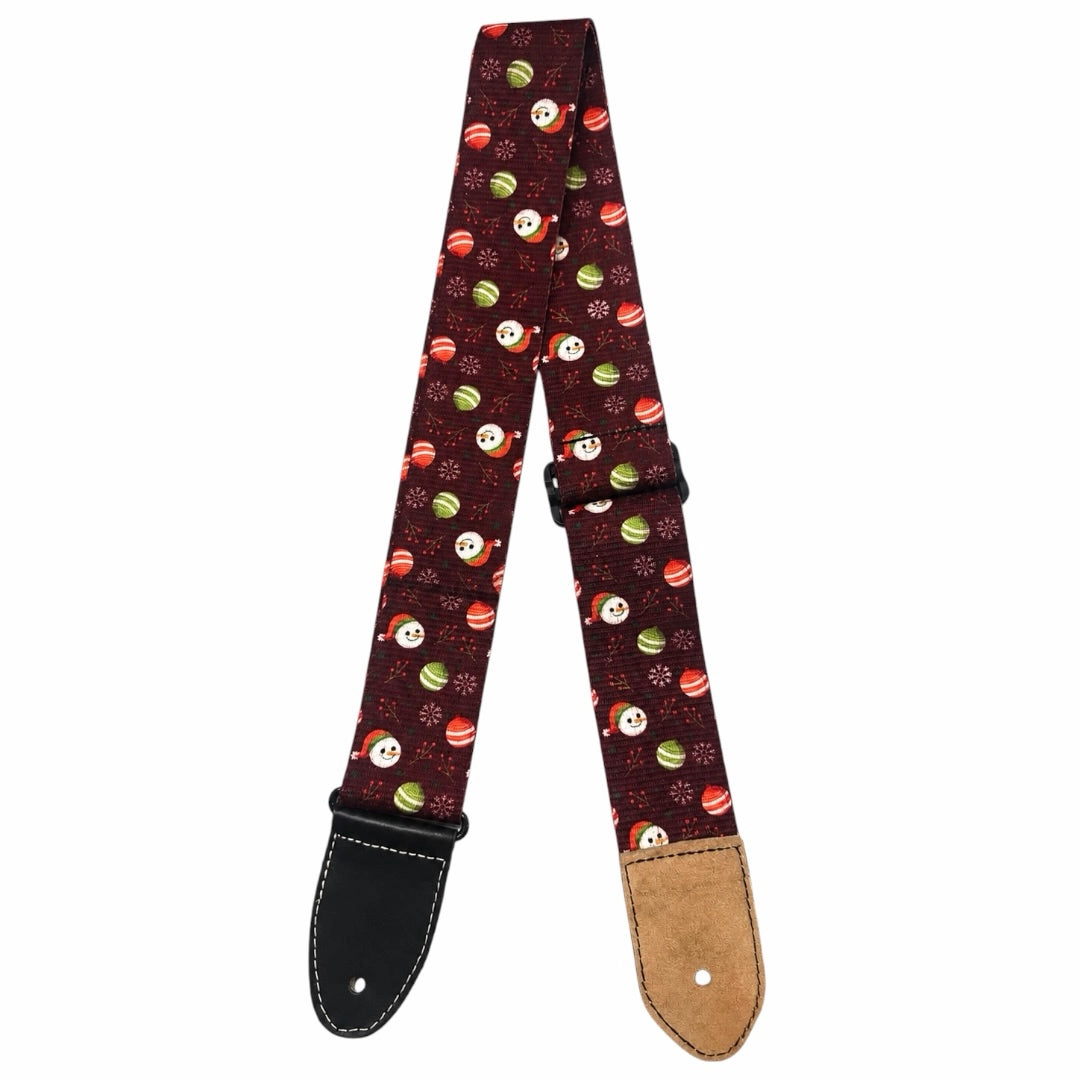 AM Guitar Strap - Christmas Edition Snowflake Ornaments