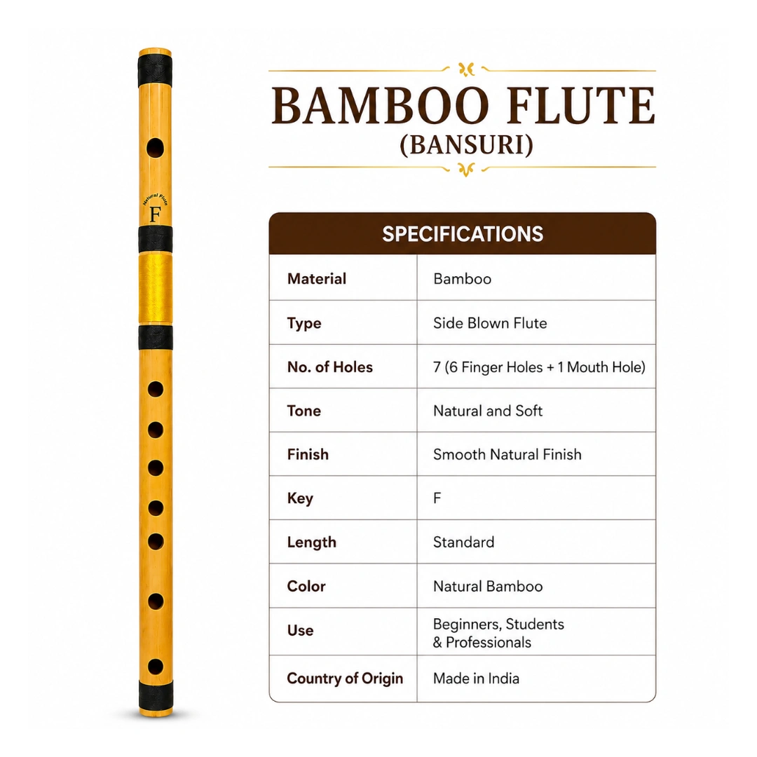 Radhe Bamboo Side F Mid Flute