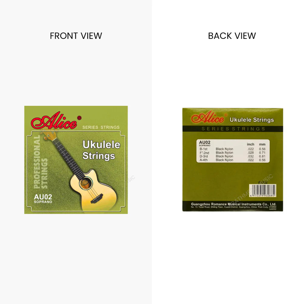 Alice AU02 Ukulele Strings - Standard Tension Nylon