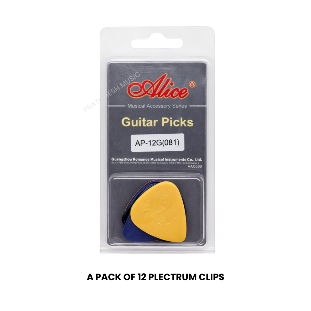Alice AP-12G Nylon Guitar Picks – 0.81 mm (12 pcs)
