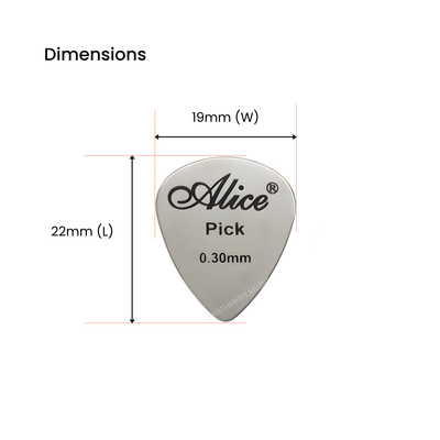 Alice APSTGB2-4 Stainless Steel Plectrum