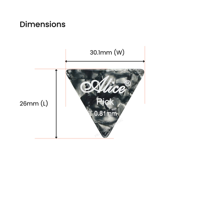 Alice AP-12L Guitar Picks - 0.81 mm (12 pcs)