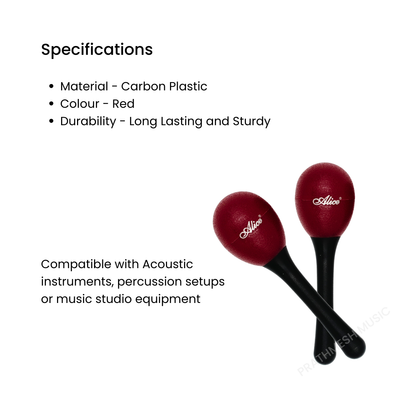 Alice A042SE Handle Egg Shaker - Red