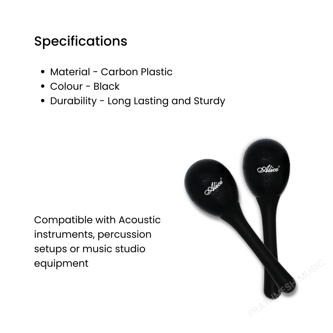 Alice A042SE Handle Egg Shaker – Black