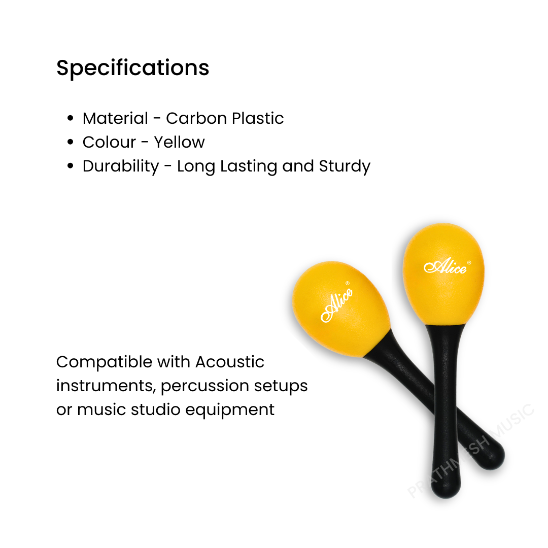 Alice A042SE Handle Egg Shaker – Yellow