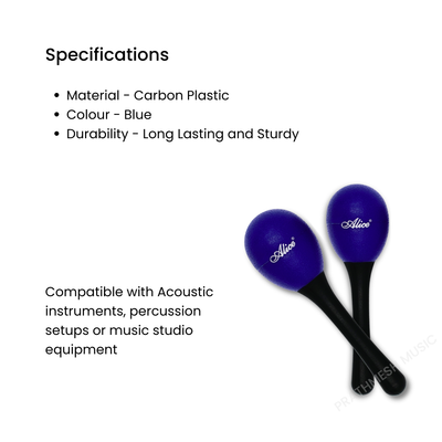 Alice A042SE Handle Egg Shaker - Blue