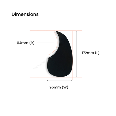 Alice A025A Black Acoustic Guitar Pickguard - R64mm