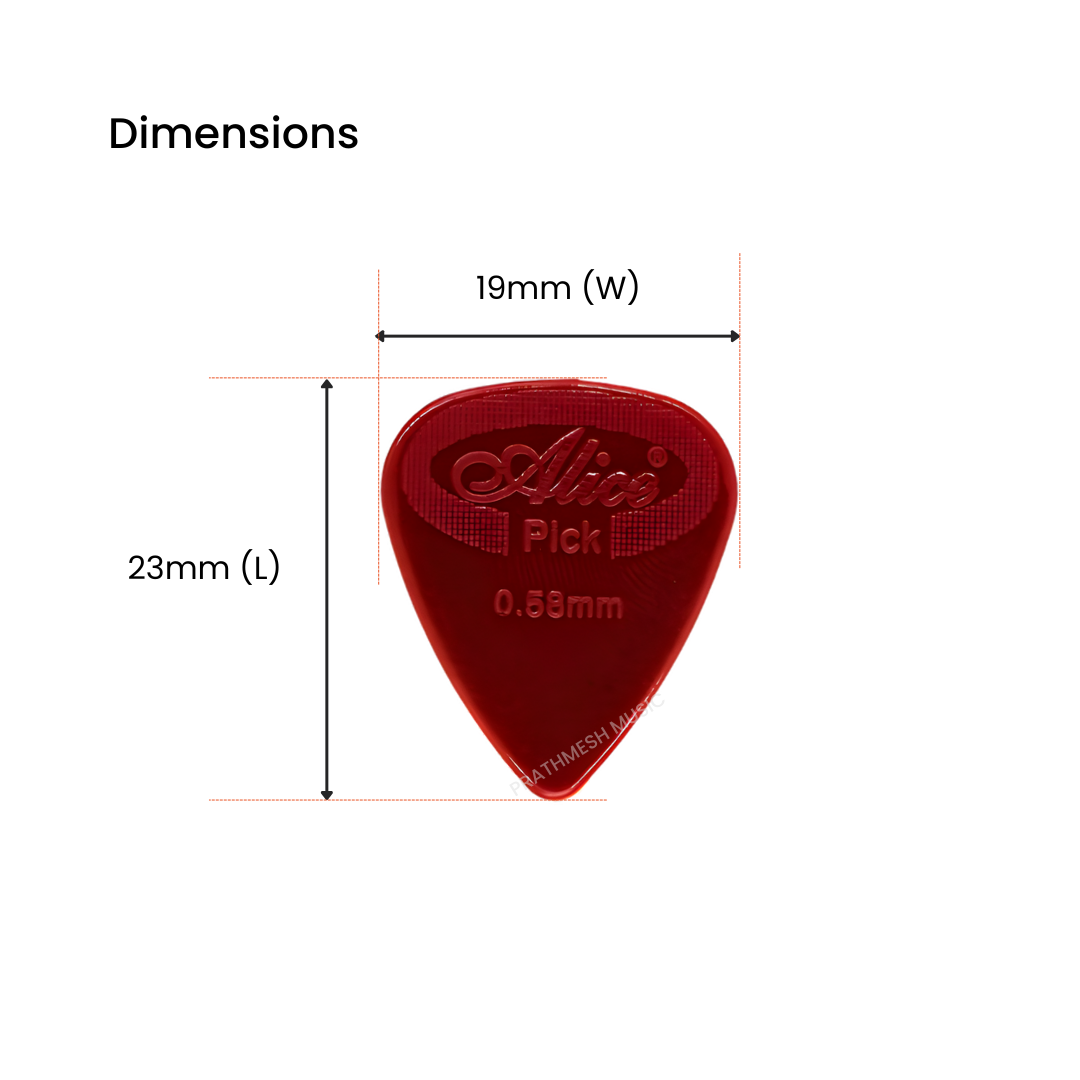 Alice AP-12G Nylon Guitar Picks – 0.58 / 0.71 / 0.81 mm (12 pcs)