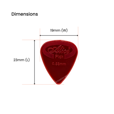 Alice AP-12G Nylon Guitar Picks - 0.58 / 0.71 / 0.81 mm (12 pcs)