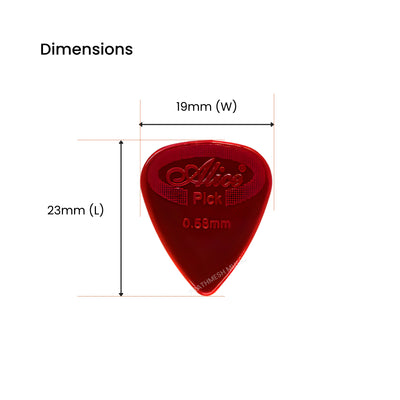 Alice AP-12G Nylon Guitar Picks - 0.58 / 0.71 / 0.81 mm (12 pcs)