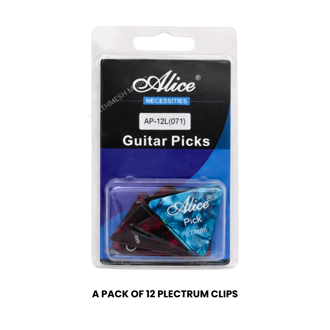Alice AP-12L Guitar Picks – 0.71 mm (12 pcs)