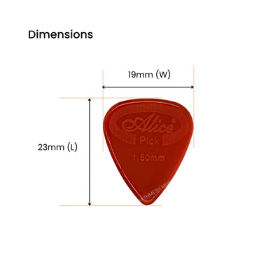 Alice AP-12G Nylon Guitar Picks - 1.50 mm (12 pcs)