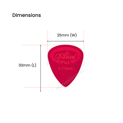 Alice AP-100G Guitar Picks - 0.58 / 0.71 / 0.81 mm (100 Pcs)