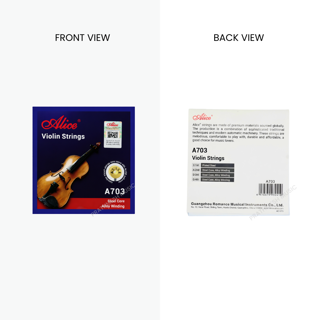 Alice A703 Steel Core Alloy Winding Violin Strings