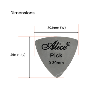 Alice AP-12S Steel Guitar Picks - TGB1 (12 pcs)