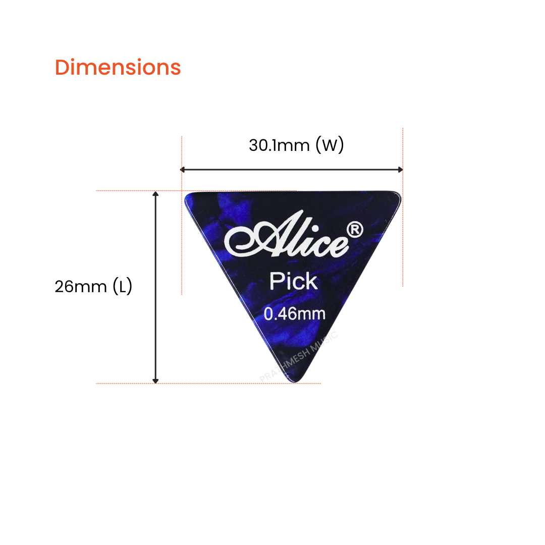 Alice AP-12L Guitar Picks – 0.46 mm (12 pcs)