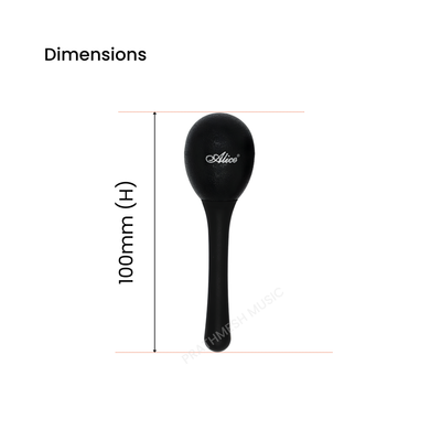 Alice A042SE Handle Egg Shaker – Black