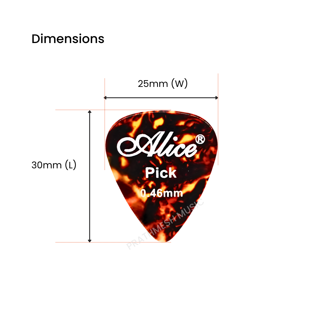 Alice APA-6 Celluloid Guitar Picks (6 pcs)