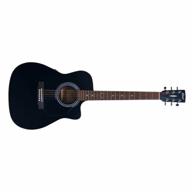 Cort AF500CE-BKS Electro-Acoustic Guitar - Black Satin