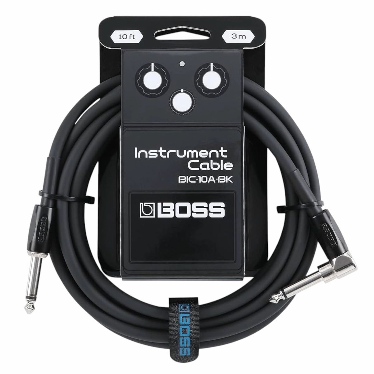 Boss BIC-10A Straight to Right Angle Instrument Cable - 10 foot