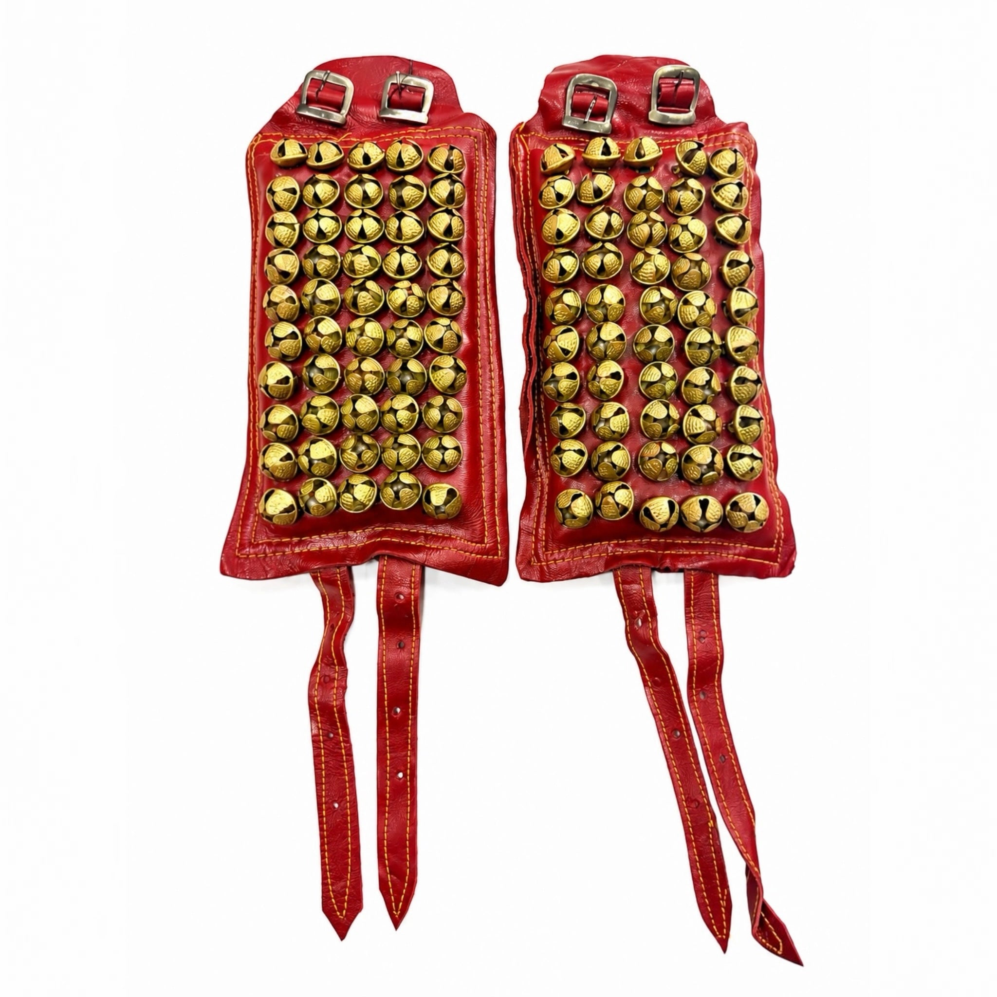 RG Leather 5-Line Ghungroo - Maroon
