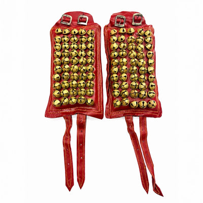 RG Leather 5-Line Ghungroo - Maroon