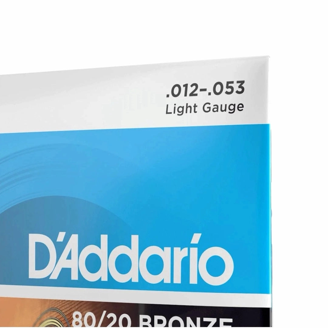 D’Addario EJ11 80/20 Bronze Light Acoustic Guitar Strings - 12-53
