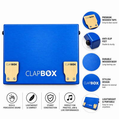 Clapbox Lap Cajon Pro - Blue