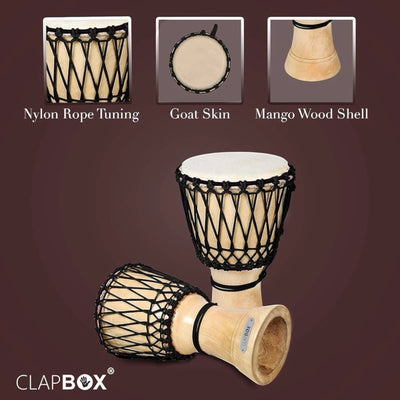 Clapbox Djembe - Natural 10"