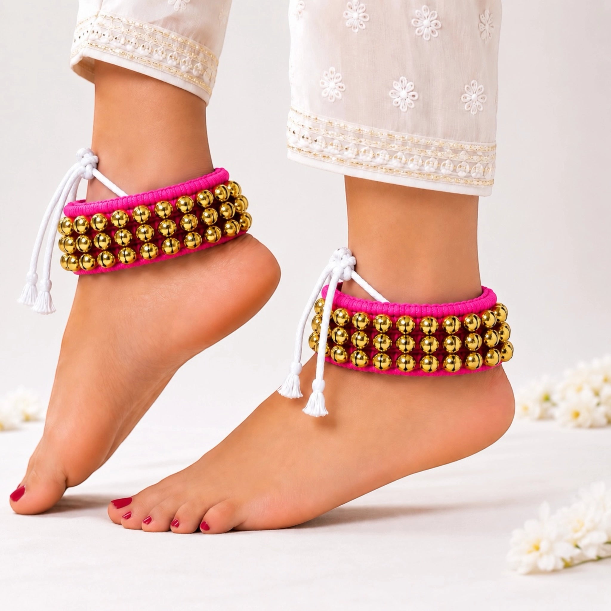 RG Simple 3-Line Ghungroo - Pink