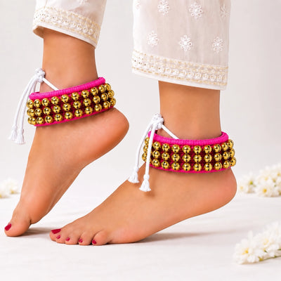 RG Simple 3-Line Ghungroo - Pink