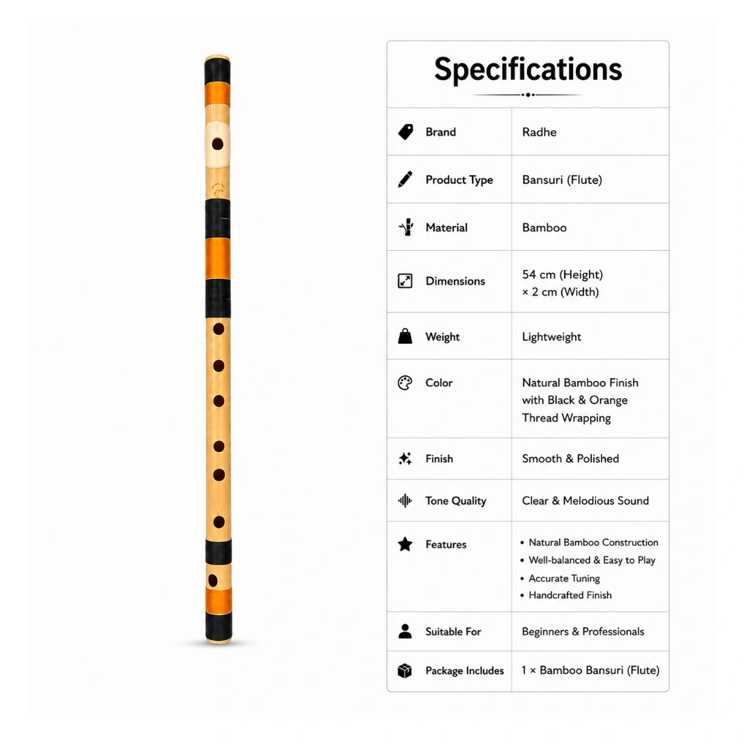 Radhe Bamboo Side C Mid Flute