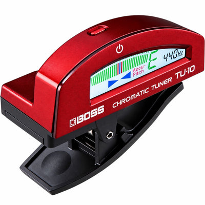 Boss TU-10-RD Clip-On Chromatic Tuner - Red