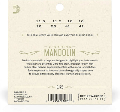 D'Addario EJ75 Phosphor Bronze Medium Heavy Mandolin Strings