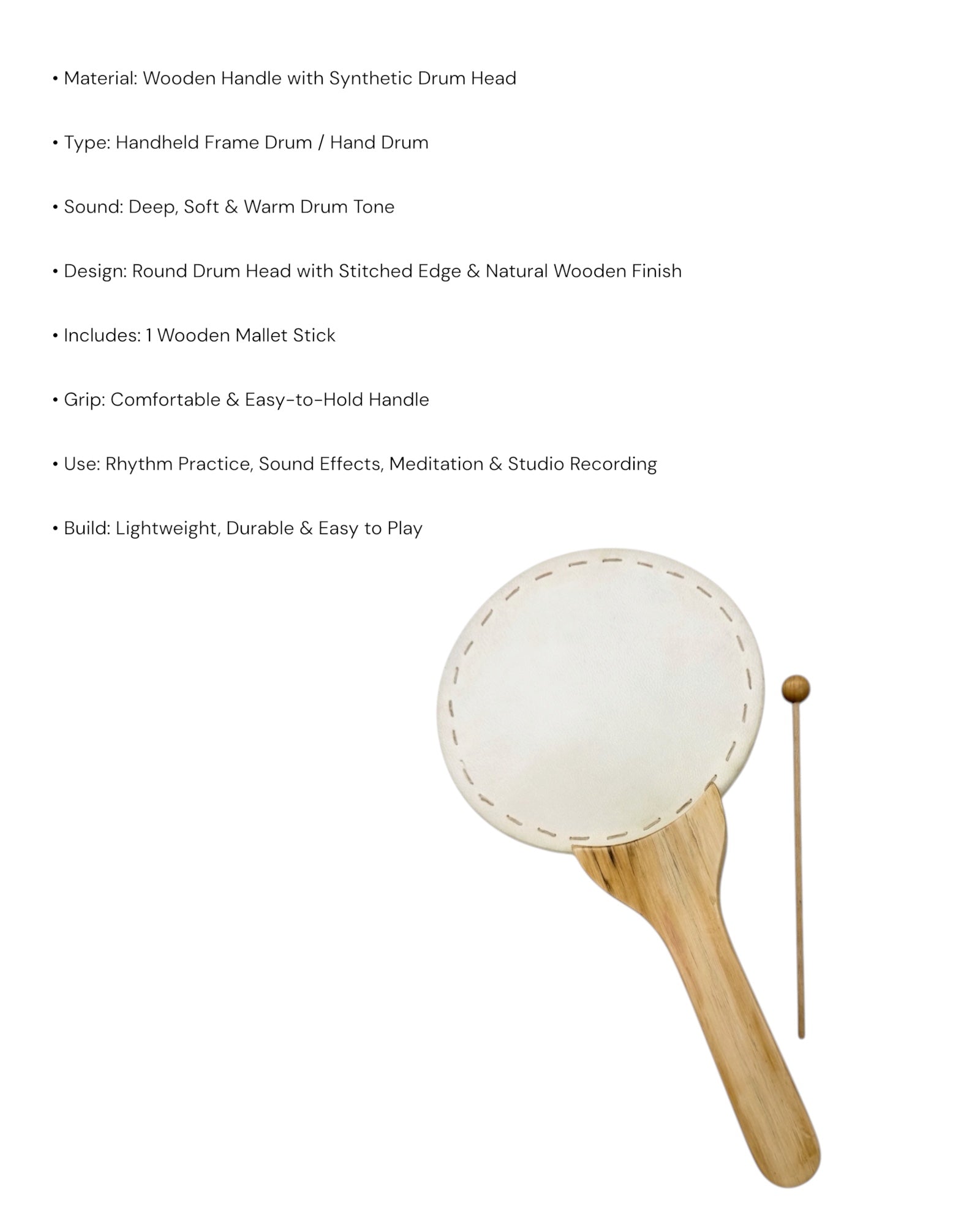 KL Japanese Hand Drum with Mallet