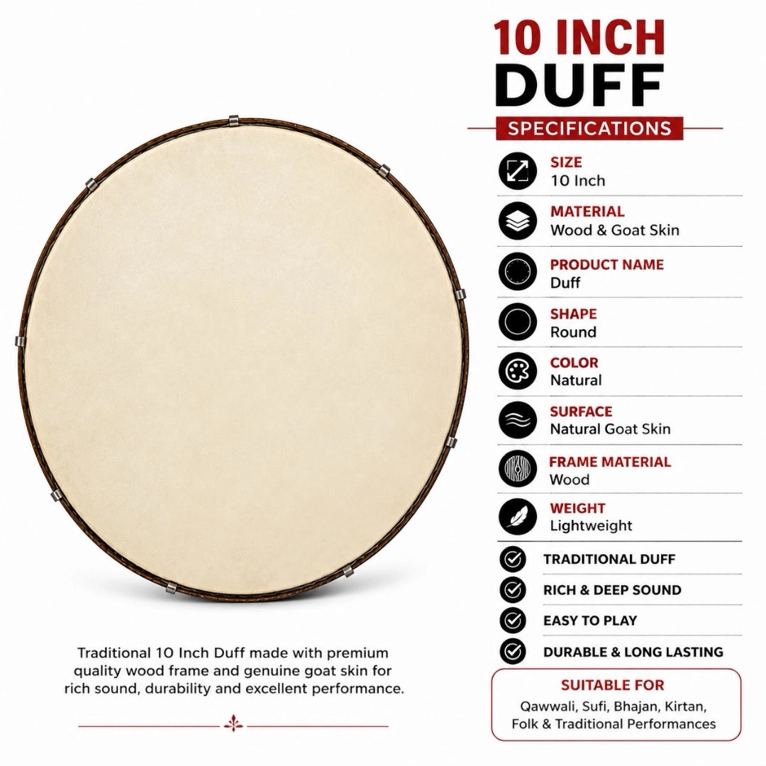 YS Wooden Duff Drum - 10 Inch