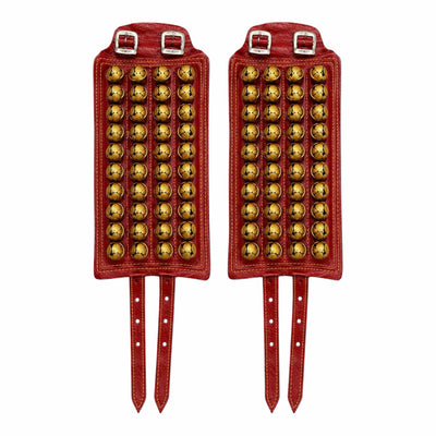 RG Leather 4-Line Ghungroo - Maroon