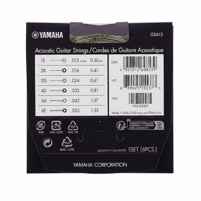 Yamaha GSA12P Acoustic Guitar Strings - .010-.052